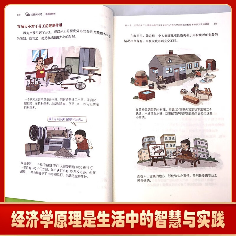 10分钟读懂国富论+10分钟读懂博弈论(全2册)漫画图解版 西方经济学宏观微观经济学基础投资知识读物详情图