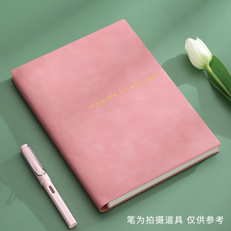 嘉然恒康奈尔笔记本本子B5软皮面本5R记忆法思维导图大学生开学必备国考复习考研备考学习考公记事本粉色详情图