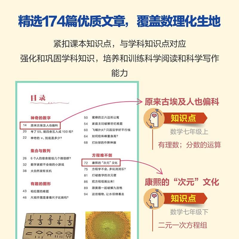 给少年的科学书：数学+物理+化学+生物+地理（京东套装 五册）详情图