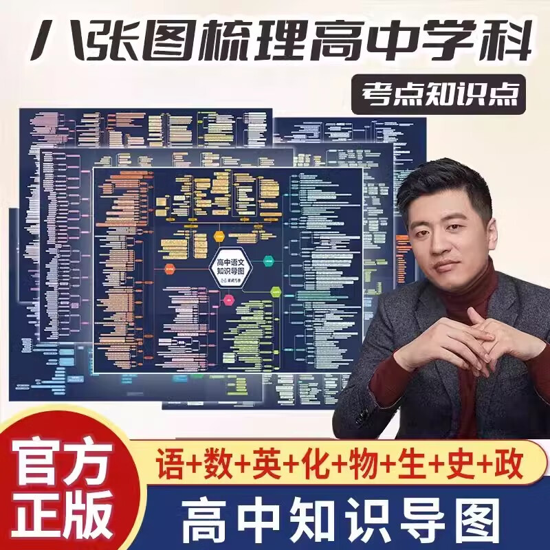 】高中知识思维导图 张雪峰 涵盖高中语数英物化生政史 每科一图 建立知识体系 抓住大幅面 复习资料高考真题汇编试卷分析答案精讲 【现货 】 生...详情图