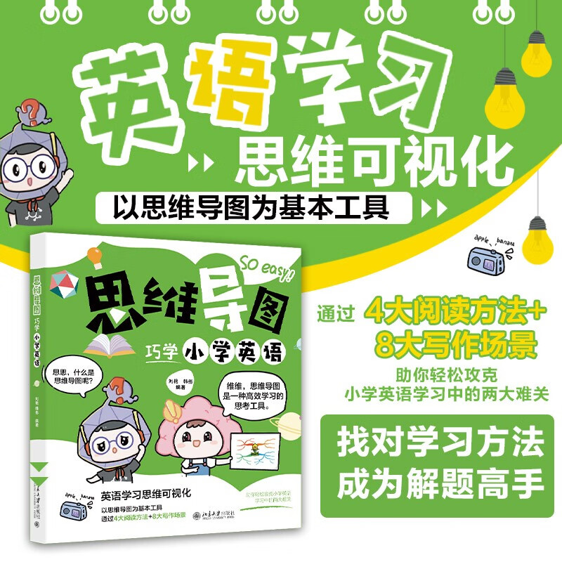 思维导图巧学小学英语 英语学习思维可视化 课外阅读暑期阅读学生阅读详情图