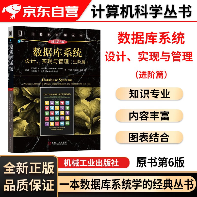 数据库系统 设计实现与管理 进阶篇 原书第6版 托马斯著 计算机科学丛书 数据库专业技术人员参考书籍 大学本科考研教材 数据库系统与数据库设计的基础知识 机械工业出版社