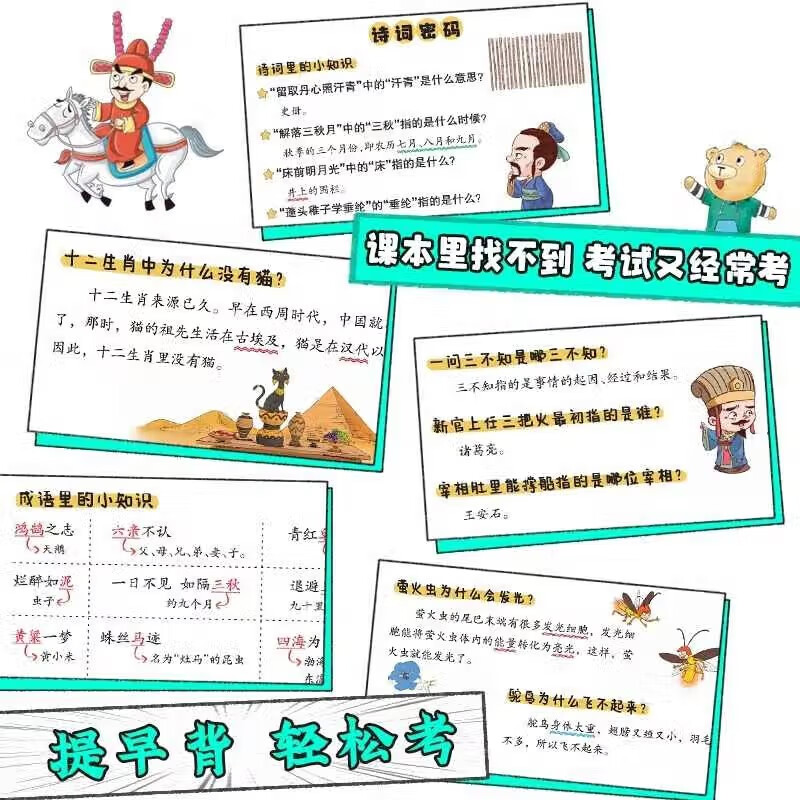 【抖音爆款】小学生必背百科常识 文学考点常识 1-6年级通用 思维导图速记 6-12岁 2025新版详情图