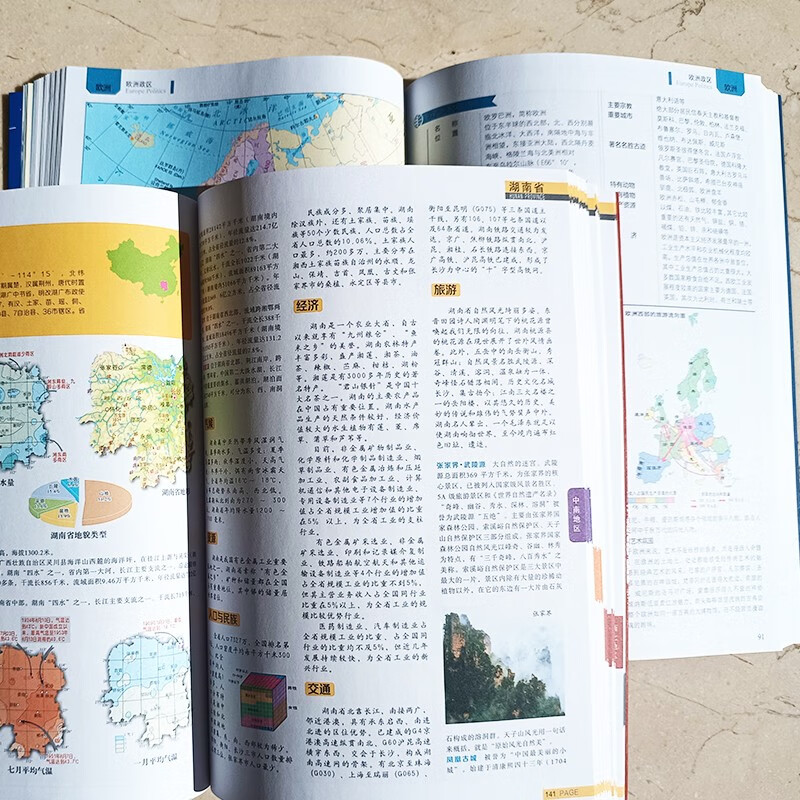 【官方正版】中国地图册+世界地图册 行政区划版 实用地理知识版地图册工具书套装共2册 世界各国概况 各省交通网络 全国景点旅游 书房学生老年人地理参考工具书 清晰易读  详情图