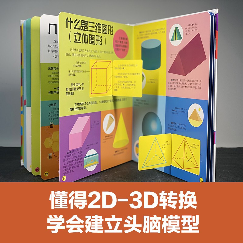 DK我的第一本几何思维启蒙书 数学启蒙 幼儿思维启蒙 立体暑假作业 一升二暑假衔接 小升初暑假衔接详情图