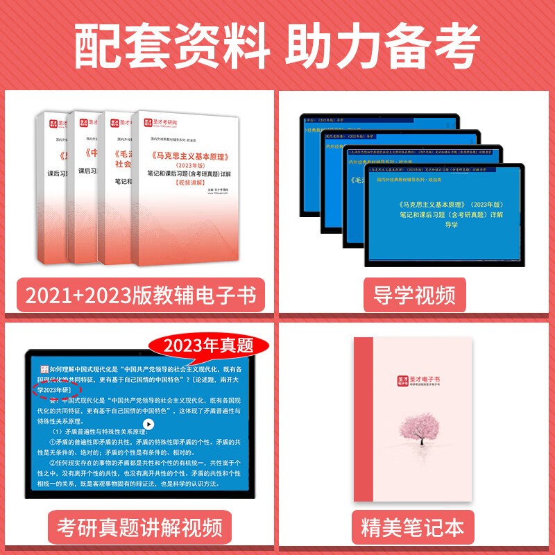 2025考研政治马克思主义基本原理概论思想中国特色社会主义理论体系概论思想道德与法治中国近现代史纲要2023版马原笔记习题 马原教材+笔记详情图
