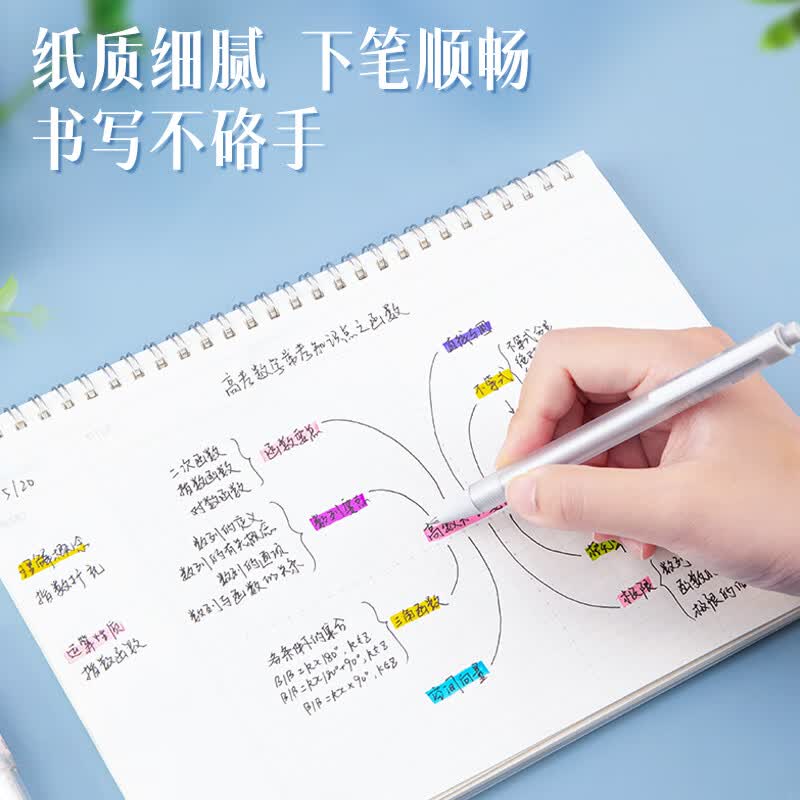 得力(deli)B5/60张考试线圈本 螺旋本笔记本学生用品 思维导图本25998详情图