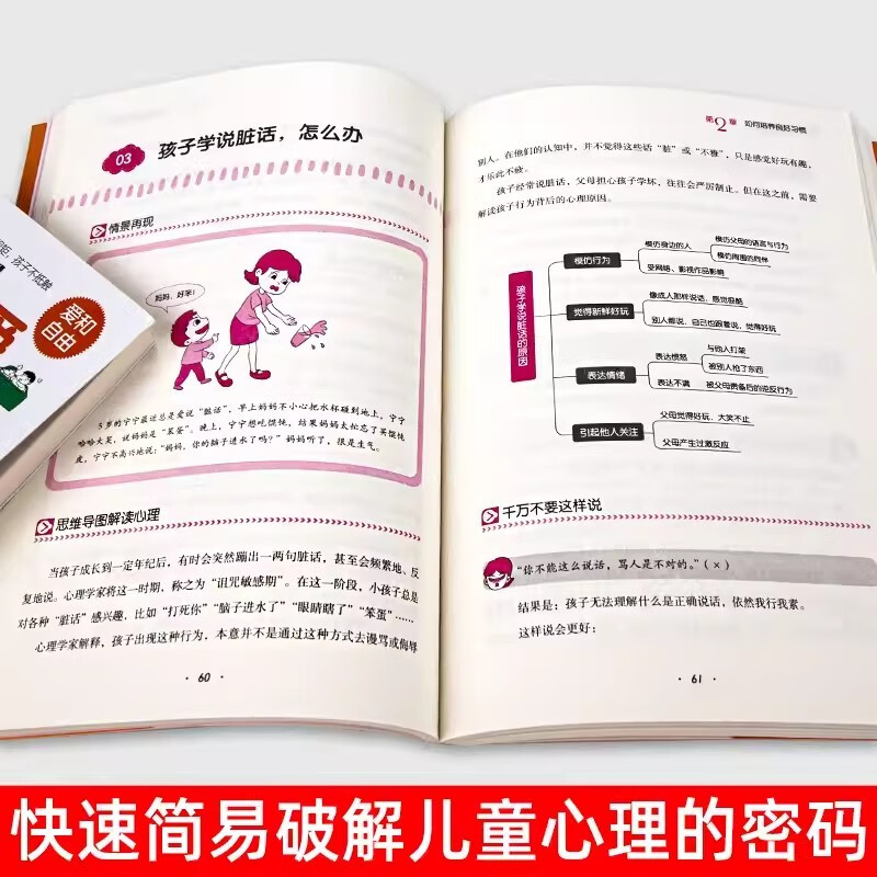 用思维导图读懂儿童心理学正版图书 育儿书籍父母必读正版 家庭教育解读孩子行为疏导心理书籍行为习惯心里学小学生心理学漫画详情图