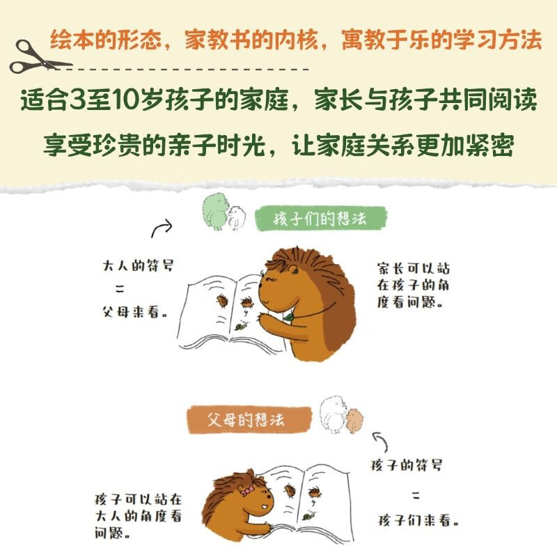 小刺猬阿奈家的24小时 缓解亲子关系正向沟通 10个常见场景 亲子共读 家庭教育幼儿绘本漫画书 化解家庭沟通冲突  详情图