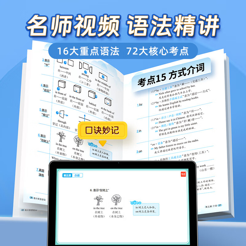 【易蓓】思维导图速记高中英语3500词高分作文模板与素材语法书英语必备单词高频词汇高考大纲3500词记背神器 【3本套装】词汇+语法+作文