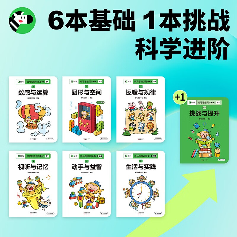 【点读版】斑马思维训练6+1（S1阶段）儿童数学逻辑思维启蒙入门 幼儿园通用（可用斑马星星点读笔需另外购买）   暑假作业 一升二暑假衔接 小升初暑假衔接详情图