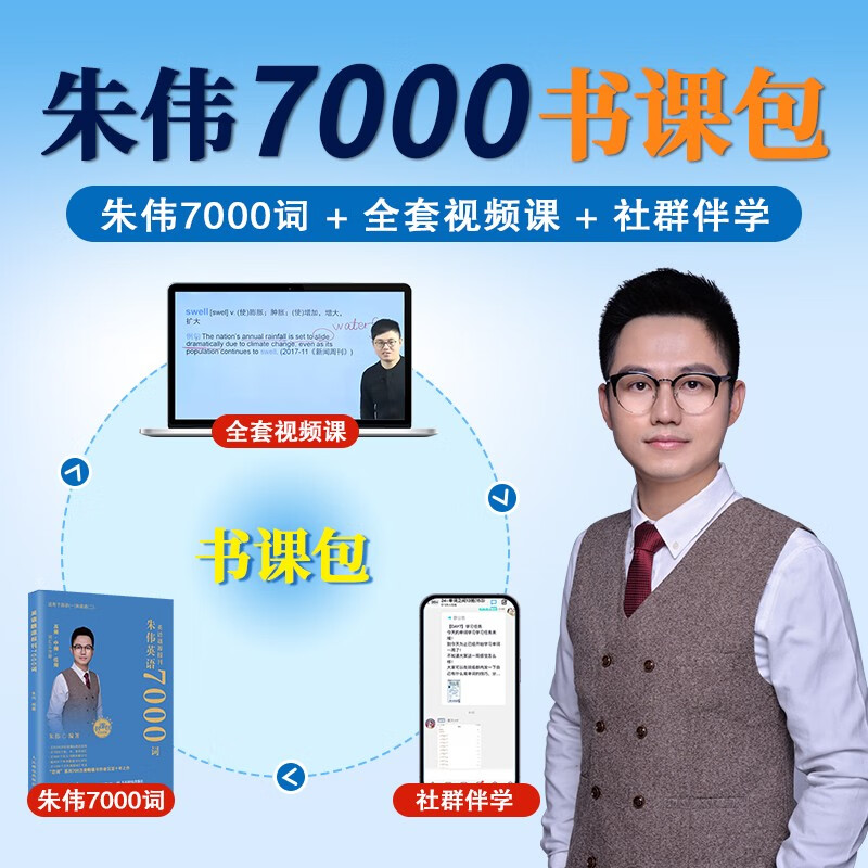 朱伟恋词2026考研英语词汇7000词英语题源报刊详情图