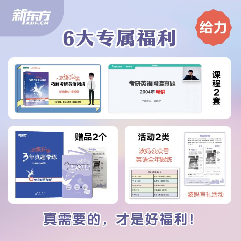 新东方 恋练悦读：巧解考研英语阅读 波妈全新考研阅读一本通英语一英语二阅读突破高分