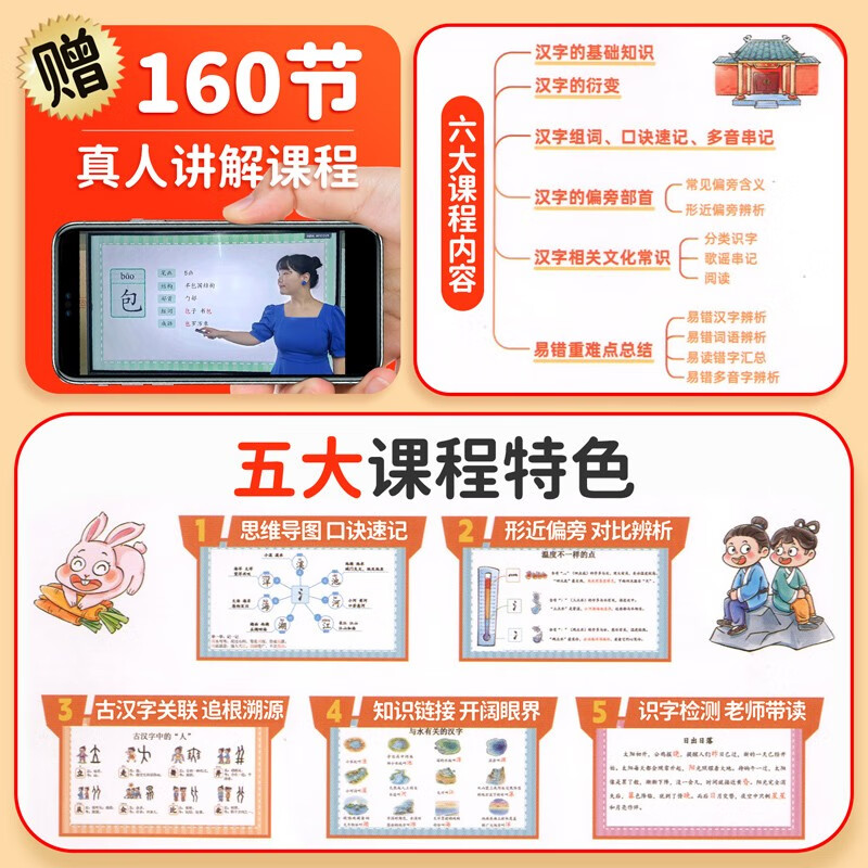 斗半匠 思维导图速记汉字 小学汉字速记 生字组词认识汉字偏旁部首结构常用汉字口诀速记语文生字预习卡