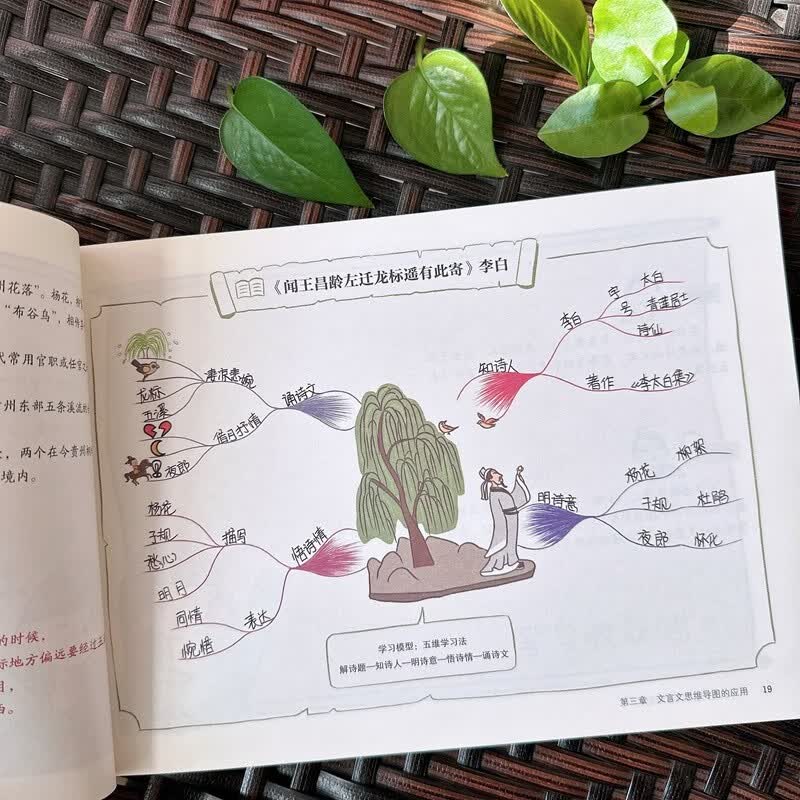 初中文言文思维导图速记 语文 重点注释译文赏析 杨杰 快速阅读 初中通用彩图版详情图