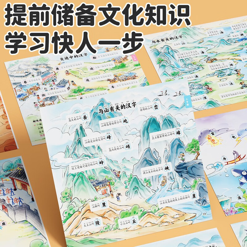 斗半匠 思维导图速记汉字 小学汉字速记 生字组词认识汉字偏旁部首结构常用汉字口诀速记语文生字预习卡