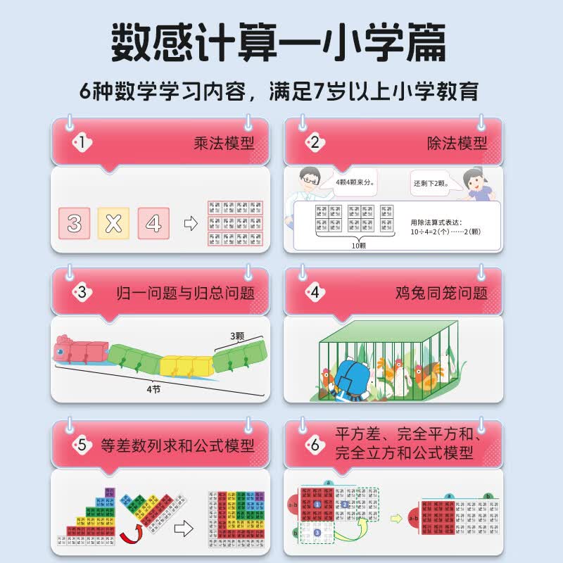 品果数学积木数感运算学习计算空间思维推理训练桌游游戏儿童拼装玩具 品果数学积木综合版详情图