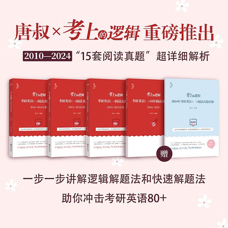 2025唐迟考研英语 考上的逻辑：考研英语（一）阅读真题详解》（2010-2024）可搭唐迟阅读的逻辑 词汇的逻辑 三小门 长难句详情图