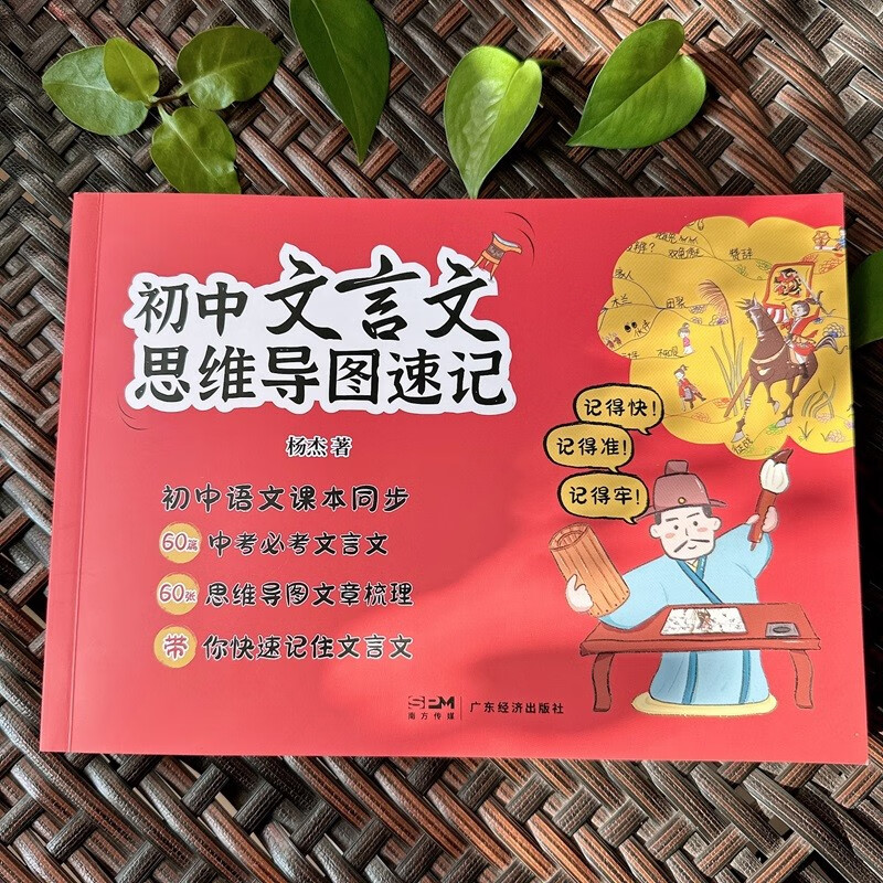 初中文言文思维导图速记 语文 重点注释译文赏析 杨杰 快速阅读 初中通用彩图版详情图