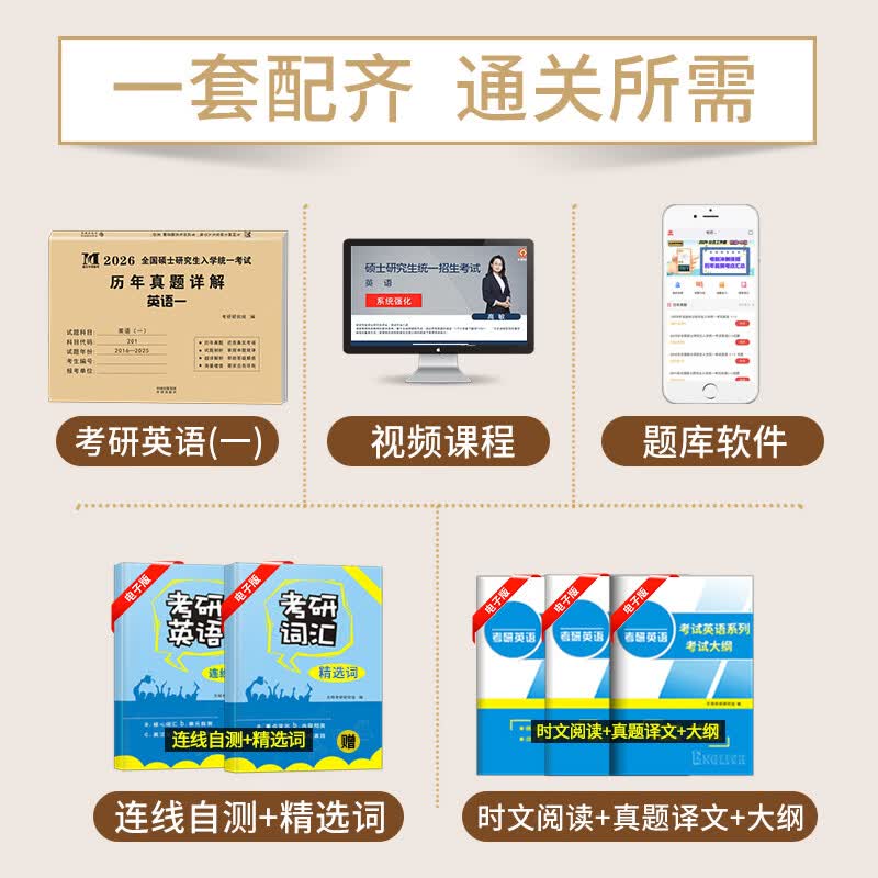 2026考研历年真题试卷 考研 考研真题试卷 2026考研教材配套真题 考研英语一二数学一二三政治法硕专用试题 历年考研真题 【考研英语一】历年真题10...详情图