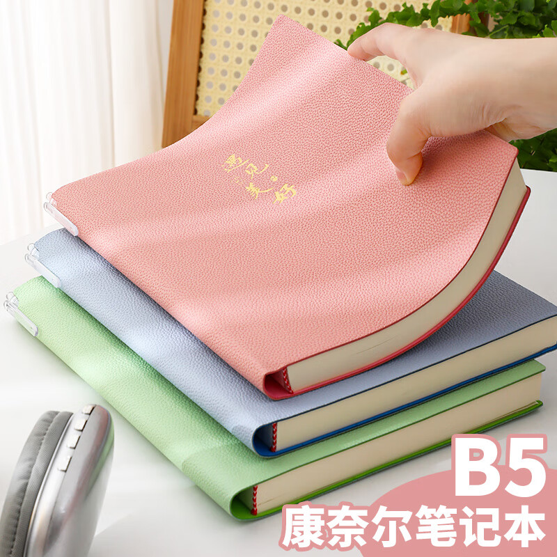 朗捷康奈尔笔记本本子加厚288页加大b5软皮面本5R高效记忆思维导图本子大学生复习考研学习记事本详情图