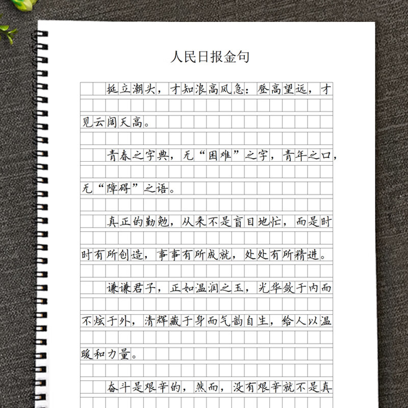 作文格书写快写训练方格卷面练习人民日报大报金句美文摘抄练字帖 作文格金句字帖详情图