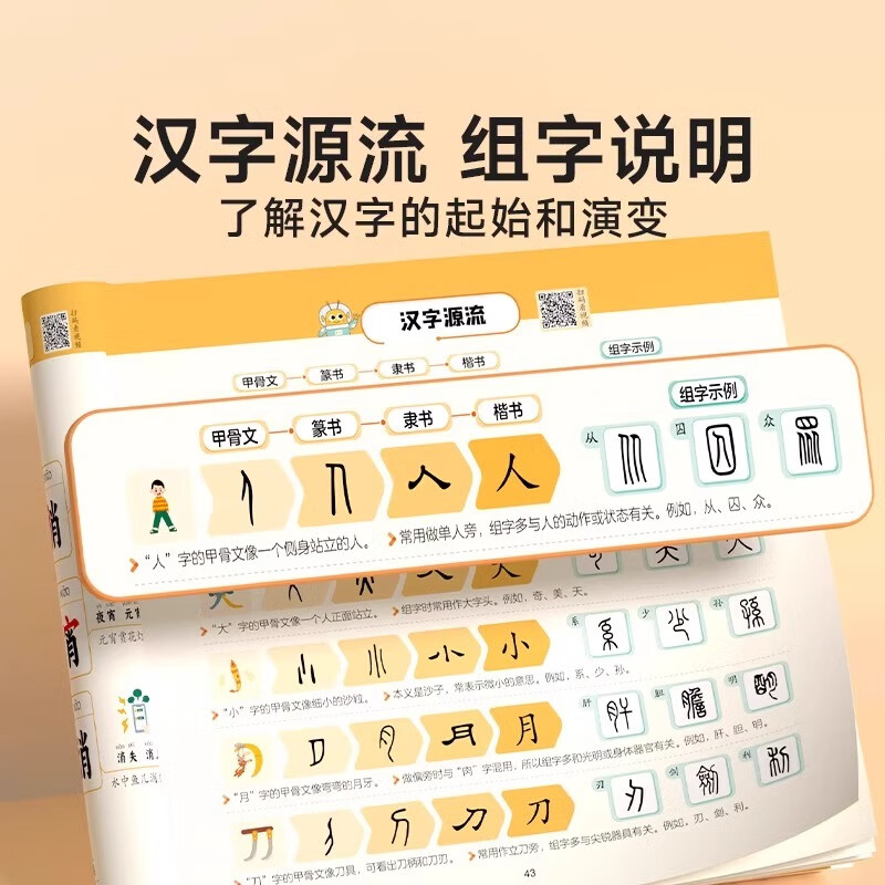 【时光学】思维导图象形识字基础进阶篇全套幼儿认字识字书象形1600字幼儿园大班学前班宝宝早教启蒙书幼小衔接升一二年级看图识字教材 基础篇+进阶篇（全4册）