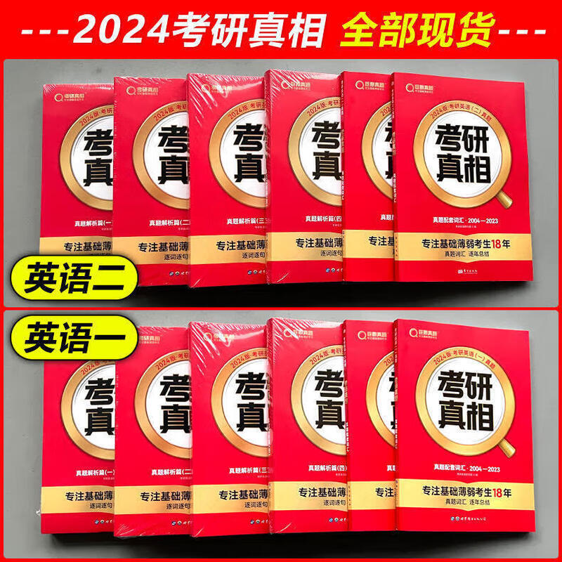 2024考研真相真题解析篇英语一二全套真题考研英语2004-2023历年真题试卷 【英一】04-23真题配套词汇详情图