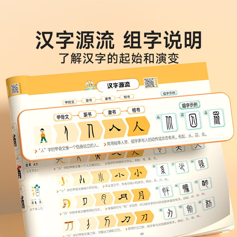 时光学思维导图象形识字全套4册识字词卡图卡幼儿认字识字1600字大王幼儿园启蒙幼小衔接六一儿童节礼物