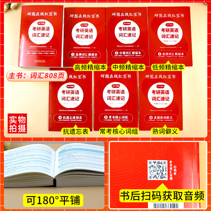 【官方直营】2026研图在线红宝书考研英语词汇速记 研图在线红宝书2026考研英语历年真题词汇书 研图在线红宝石考研英语词汇2026  自选 2026研图在线红宝书考研英语词汇详情图