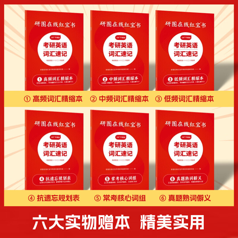 【官方直营】2026研图在线红宝书考研英语词汇速记 研图在线红宝书2026考研英语历年真题词汇书 研图在线红宝石考研英语词汇2026  自选 2026研图在线红宝书考研英语词汇详情图