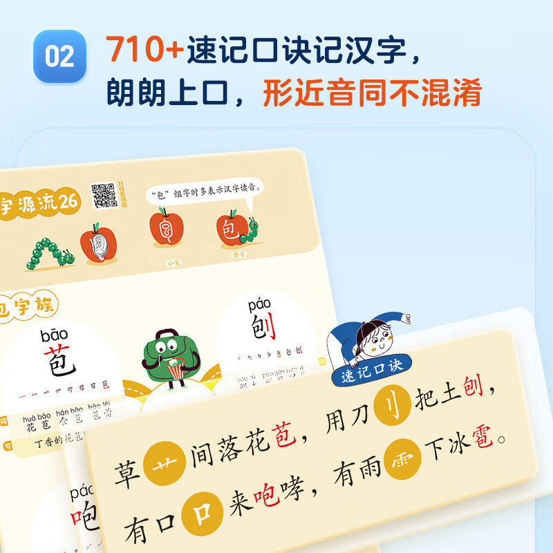 学而思 思维导图速记1000字 幼小衔接识字工具书 紧贴教材 轻松入学