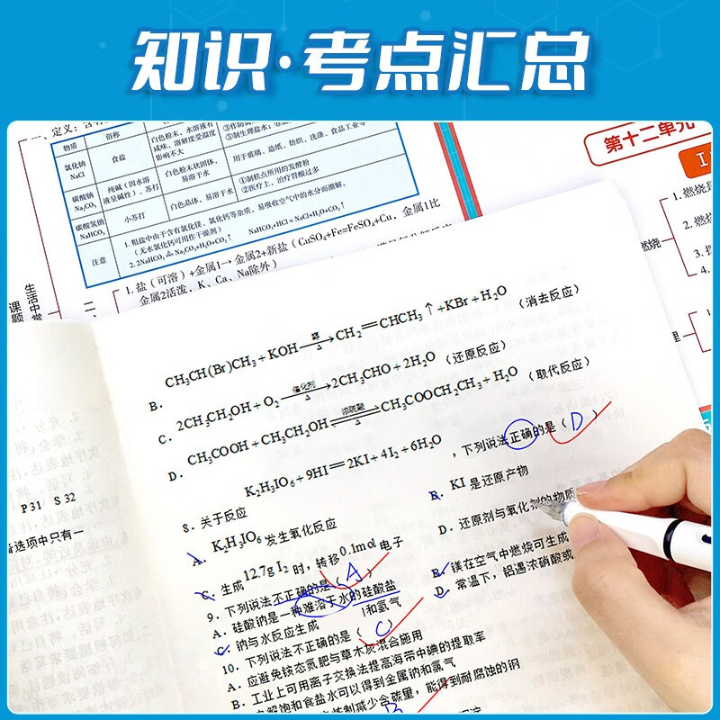 【易蓓】（3张）初中化学知识盘点+元素周期表挂图 中考化学方程式高频考点重难点汇总知识点大全