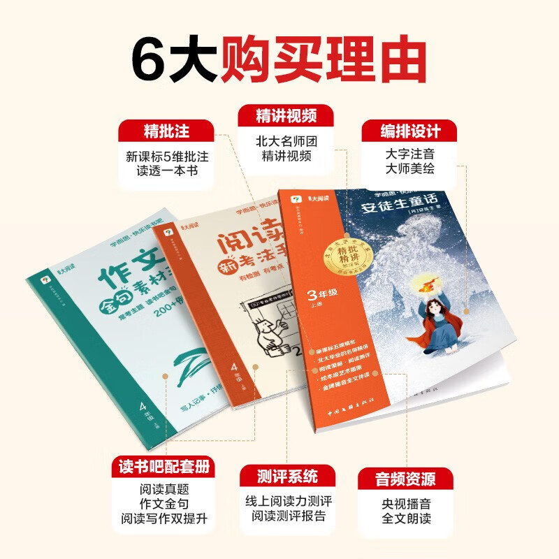 樊登推荐书籍2025新版学而思快乐读书吧一二三四五六年级上册下册同步新教材 真人伴读 精讲精批大字注音大师美绘护眼特级教师校内名师批注 读书吧一年级上册 和大人一起读+阅读手册详情图