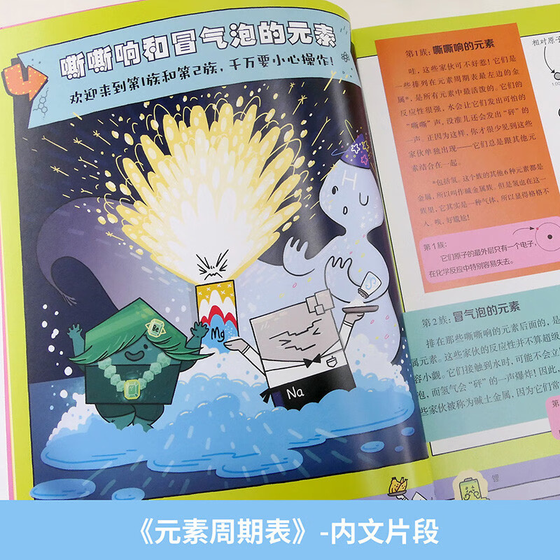 元素周期表/生动的科学美国学乐出版集团引进写给孩子的漫画科普书激发科学探索欲学生启蒙绘本适龄8岁+科学/化学启蒙详情图