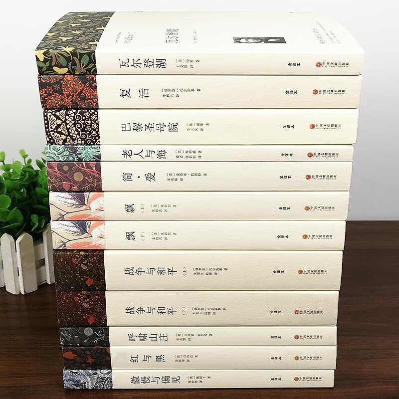 现当代文学书单读物小说畅销书排行榜 青少年版初高中生必读课外阅读书籍 学校语文推荐阅读书目飘复活巴黎圣母院