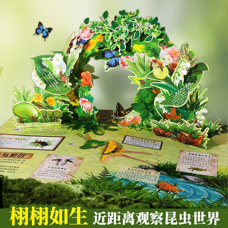 那么大立体书礼盒装3册 恐龙太空昆虫儿童3d立体书翻翻书绘本3-6到8岁小学生科普百科全书趣味机关书玩具洞洞书男女孩暑假生日礼物详情图