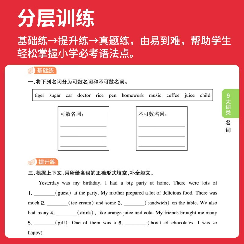 一本小学英语语法每日一练 2026版小学生英语思维导图语法知识大全 单词句型时态专项训练阅读