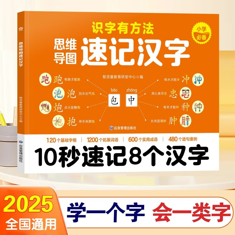 思维导图速记汉字 小学汉字速记 生字组词认识汉字偏旁部首结构常用汉字口诀速记语文生字预习卡详情图