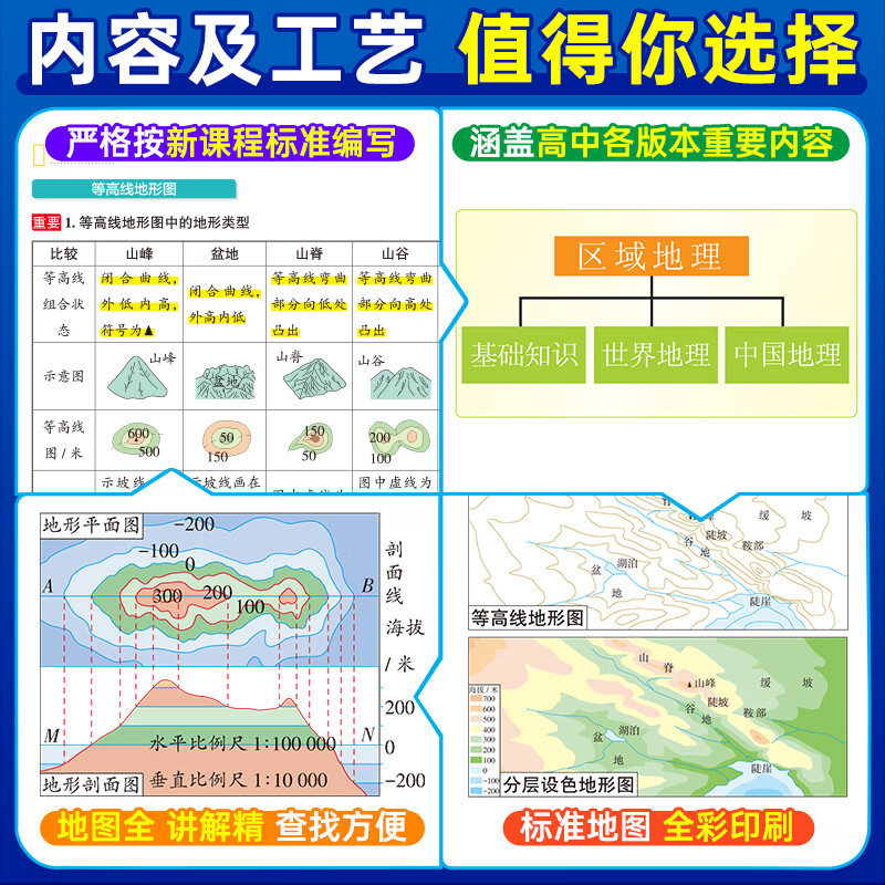 2026版新高考高中区域地理和配套练习册两本套装 高一高二高三高考备考辅导书文科各版本教材通用图册 pass绿卡图书 【优惠套装】区域地理+配套练习册