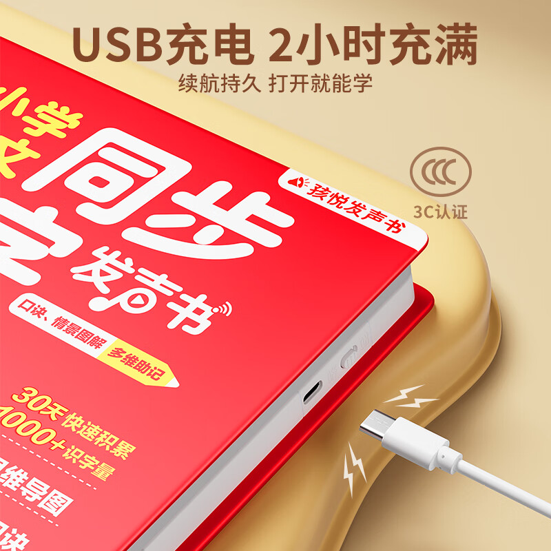 奕思瑞幼儿童思维导图象形识字学习机看图学前认识字卡片点读发声书挂图