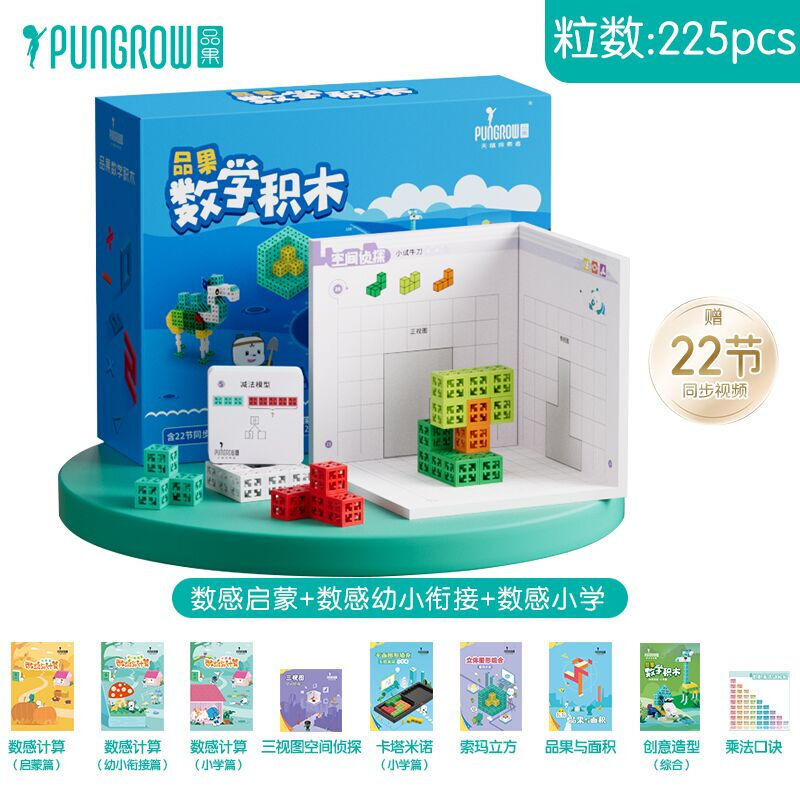 品果数学积木数感运算学习计算空间思维推理训练桌游游戏儿童拼装玩具 品果数学积木综合版详情图