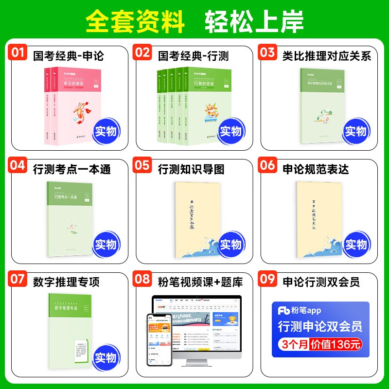 2026粉笔国考公务员考试教材 行测的思维+申论的规矩 通用省市公考用书知识点资料套装12本（赠数字类比推理一本通+规范导图）可搭配购买网课视频5...