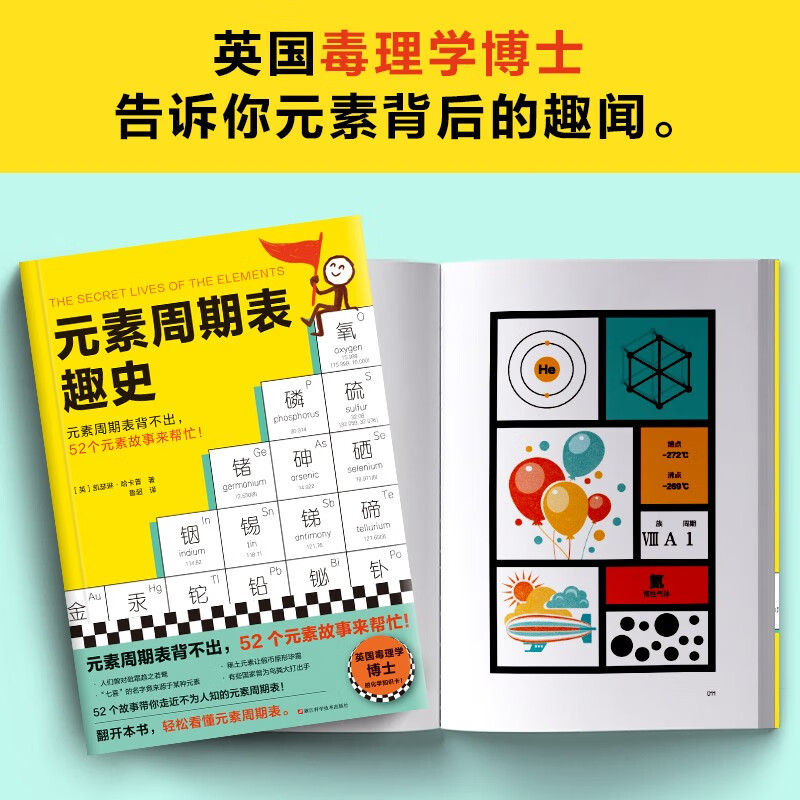 元素周期表趣史+生活中的化学（共2册）（元素周期表背不出，52个元素故事来帮忙！）详情图