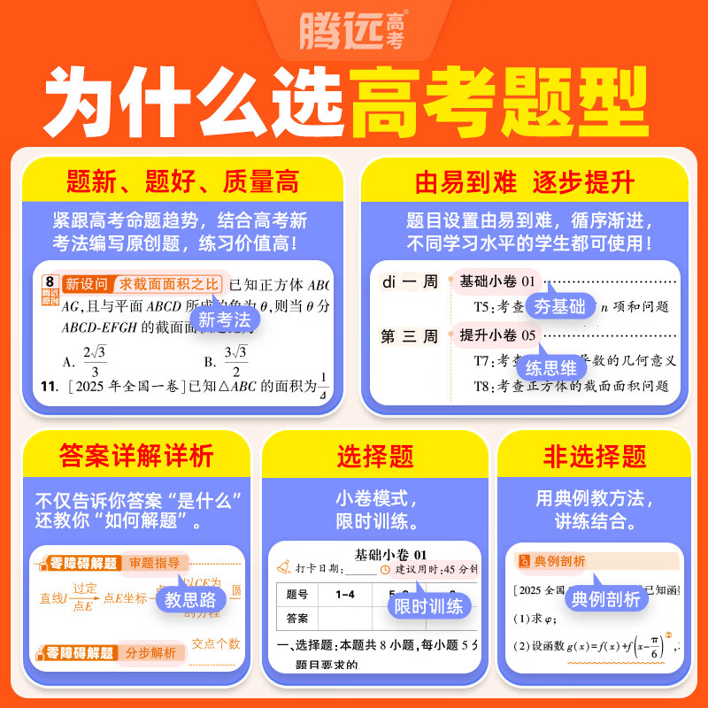 2026新版腾远高考题型数学英语语文物理化学生物地理历史政治高考真题高考必刷题题型笔记全归纳高三一二三轮总复习资料高中教辅必刷题 物理选择题＞全国通用详情图