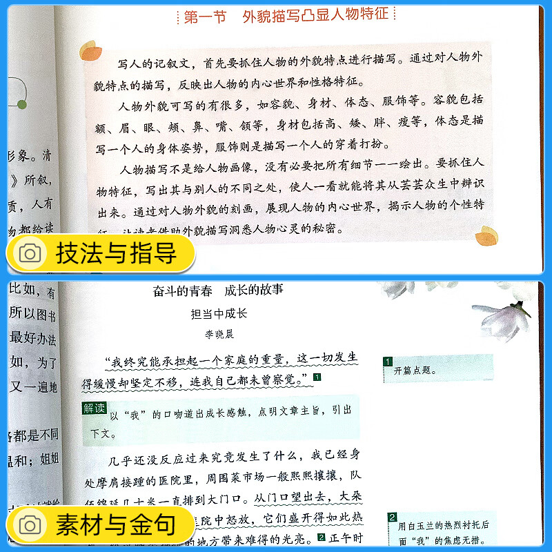 2025人民日报教你写好文章小学版三四五六年级满分作文技法与指导素材与金句使用800例语文同步写作技巧方法段落素材积累范文大全 【爆款】作文金句800例 小学通用详情图