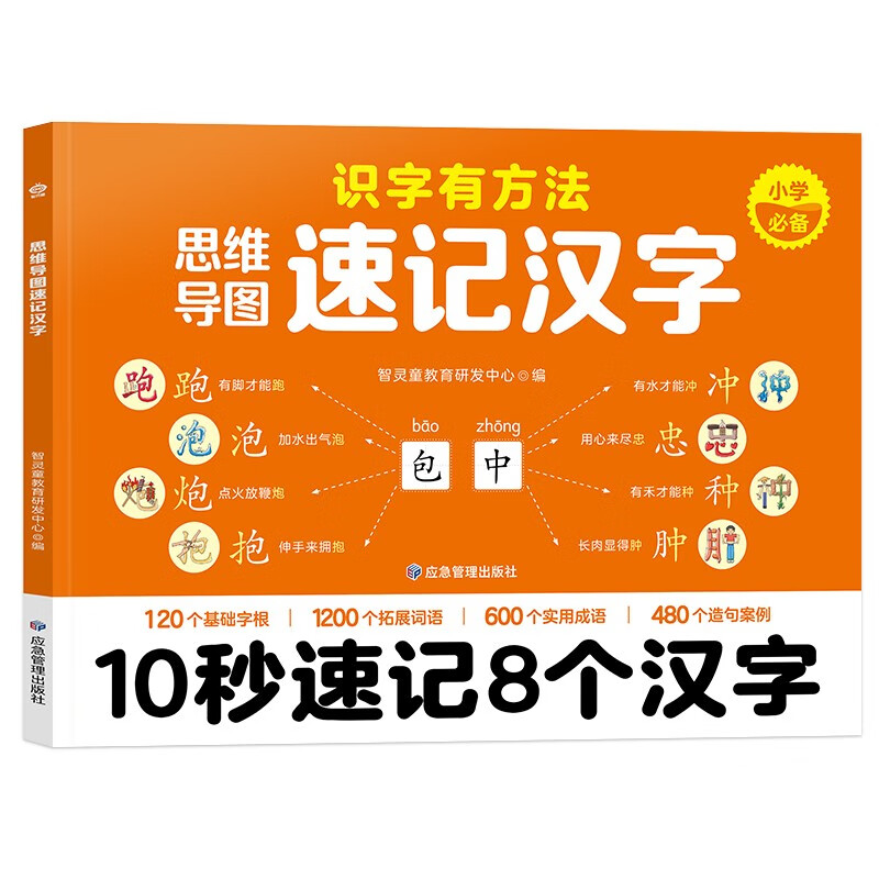 思维导图速记汉字 小学汉字速记 生字组词认识汉字偏旁部首结构常用汉字口诀速记语文生字预习卡详情图