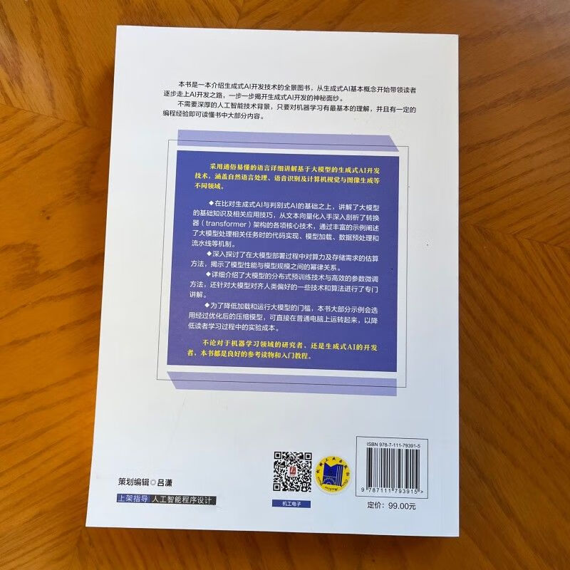 生成式AI开发揭秘：大模型详解 机械工业出版社 田雪松 著 著 易学易懂的理工科普丛书 书籍 图书详情图