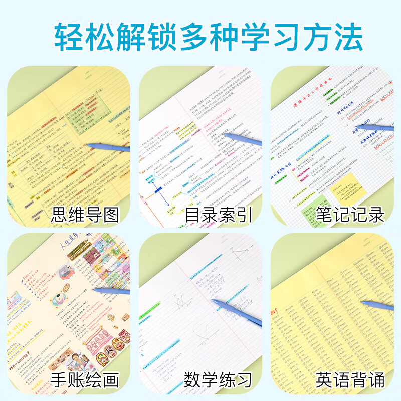 凯萨(KAISA)A3/50张黄色拍纸本大笔记本横线刷题本大学生考研思维导图本子详情图