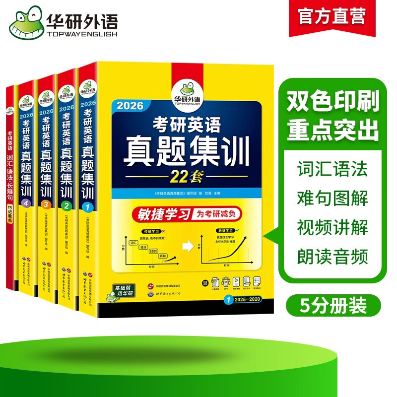 2025考研英语真题集训 敏捷学习版 华研外语考研一历年真题可搭阅读理解词汇语法长难句翻译完型写作